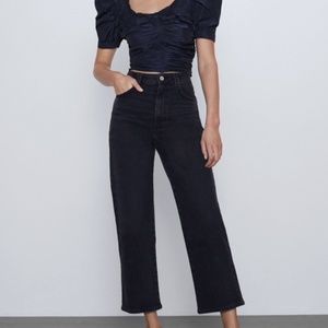 ZARA Z1975 Super High Rise Vintage Black Jeans